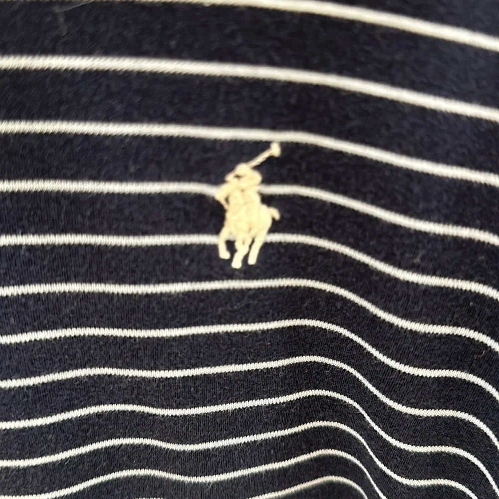 Ralph Lauren Polo Men’s Navy Striped Polo - Large